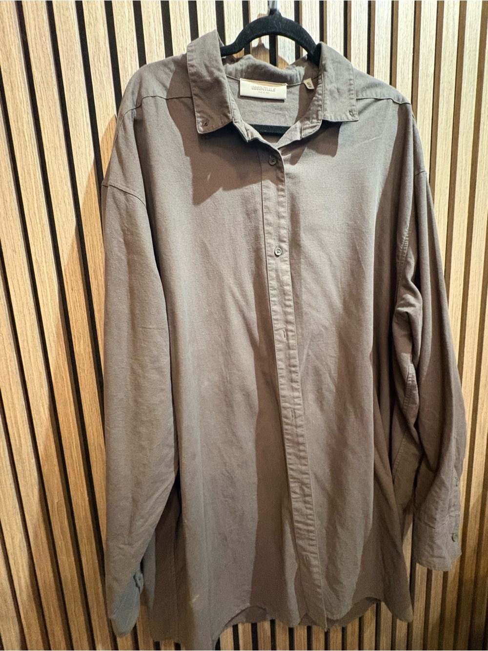 Fear of God Essentials Oversized Brown Shirt Jacket